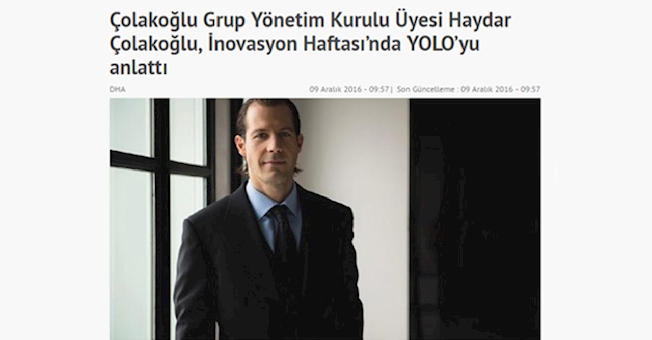 Çolakoğlu Grup Yönetim Kurulu Üyesi Haydar Çolakoğlu, İnovasyon Haftası’nda YOLO’yu anlattı